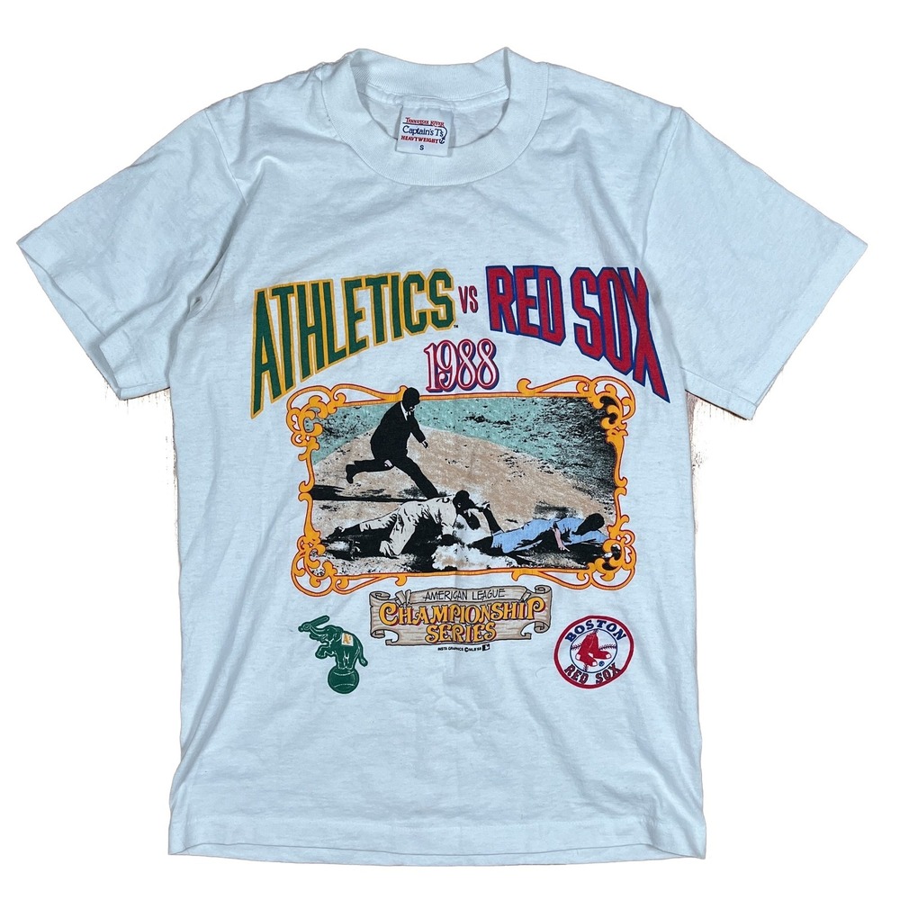 Athletics vs Red Sox 1988 ALCS Vintage T-Shirt Small XS Fit Single Stitch